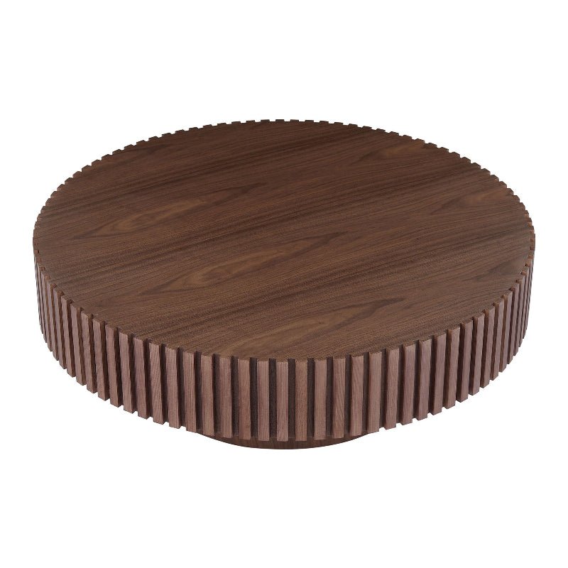 39''Round Coffee Table Modern Coffee Table Unique Coffee Table WALNUT - BBTJOINT