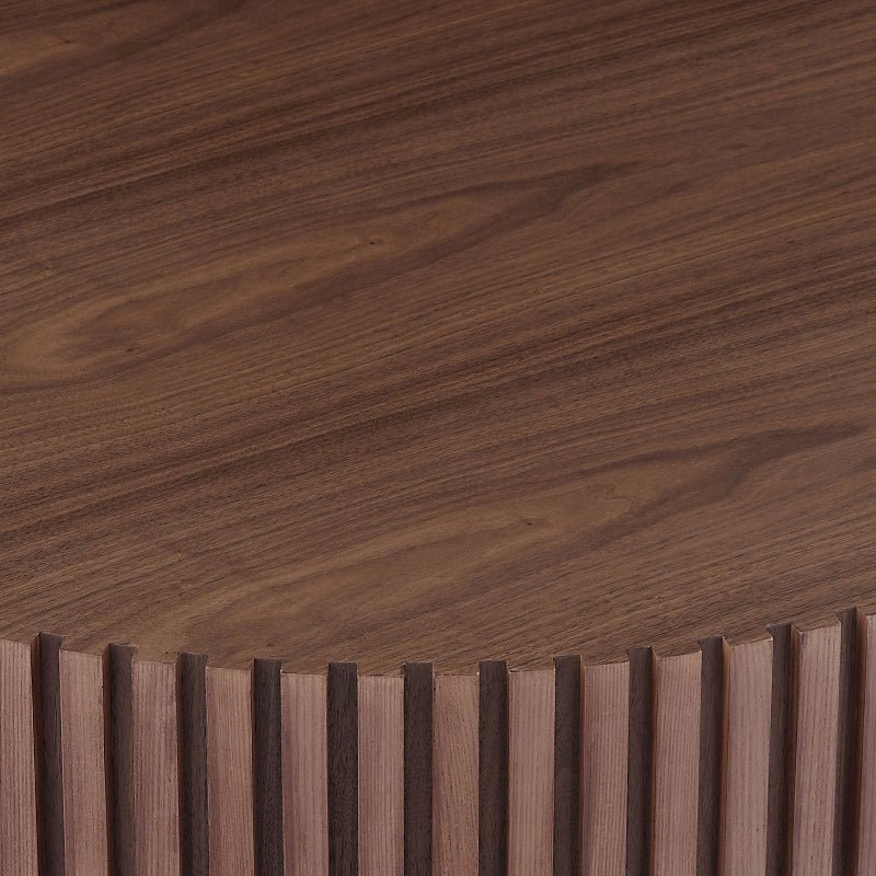 39''Round Coffee Table Modern Coffee Table Unique Coffee Table WALNUT - BBTJOINT