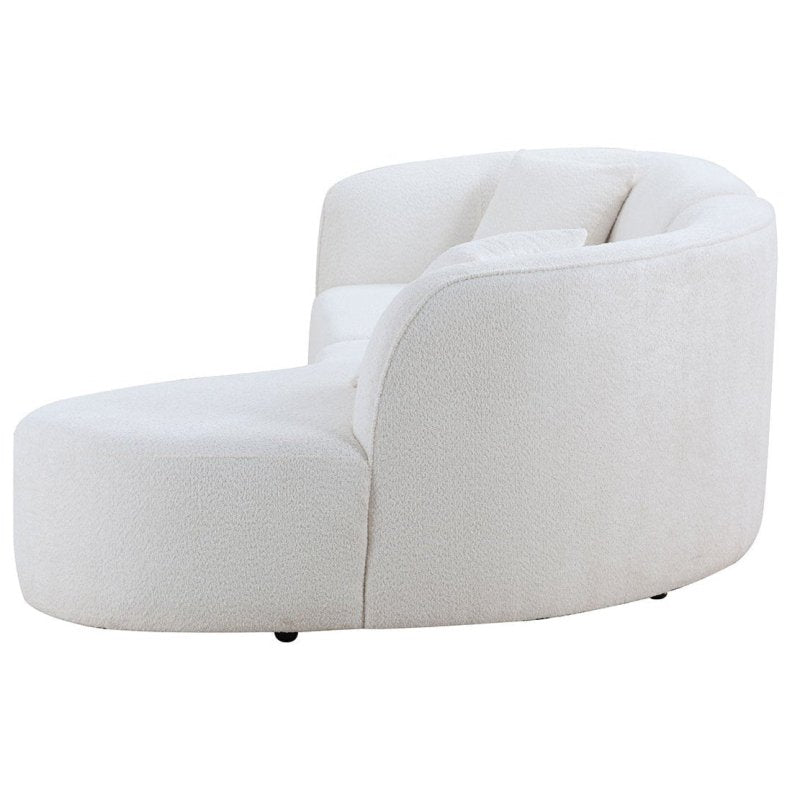 Luxury Modern curved sectional chaise couch white - BBTJOINT
