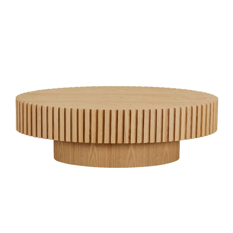 Modern oval - shaped egg wood Coffee Table light brown - BBTJOINT