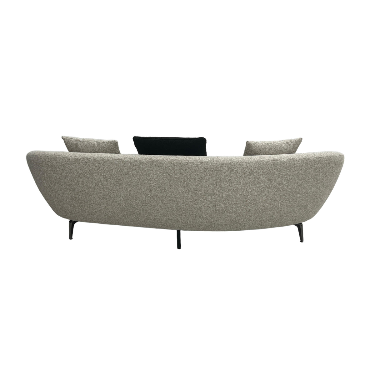 Modern Curved Sectional Sofa,V-shaped Design,Beige Boucle Upholstery Couch For Living Room