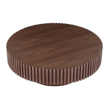 39''Round Coffee Table Modern Coffee Table Unique Coffee Table WALNUT - BBTJOINT