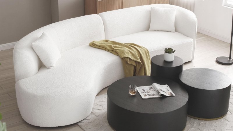 curved couch sectional sofa set - BBTJOINT