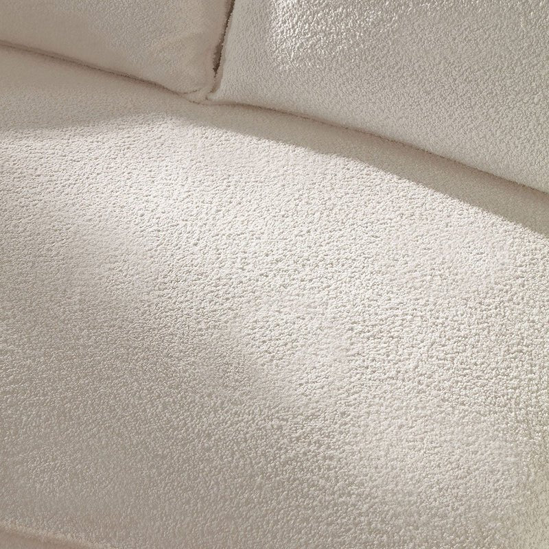 exquisite Curved sectional sofa L shape couch off - white boucle fabric - BBTJOINT
