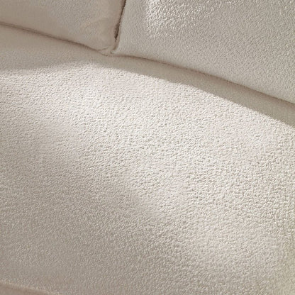 exquisite Curved sectional sofa L shape couch off - white boucle fabric - BBTJOINT