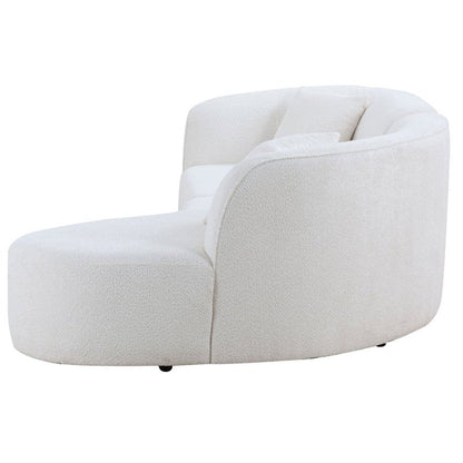 Luxury Modern curved sectional chaise couch white - BBTJOINT