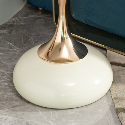 Luxury Round Side End Table rose two - tone Rose gold & Cream - BBTJOINT