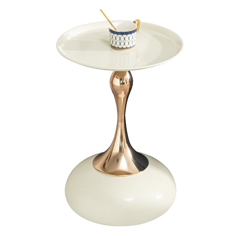 Luxury Round Side End Table rose two - tone Rose gold & Cream - BBTJOINT