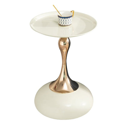 Luxury Round Side End Table rose two - tone Rose gold & Cream - BBTJOINT