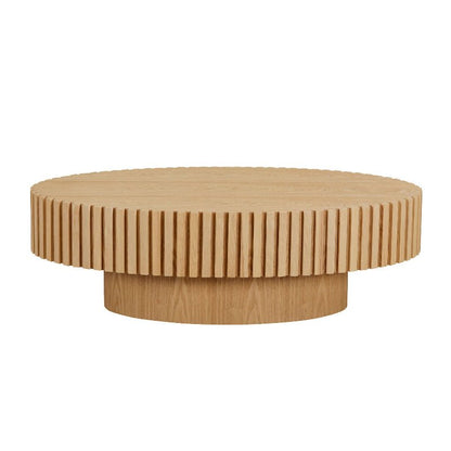 Modern oval - shaped egg wood Coffee Table light brown - BBTJOINT
