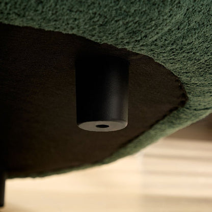 Modern Symmetrical Curved shape Sofa Couch pet - friendly green boucle - BBTJOINT