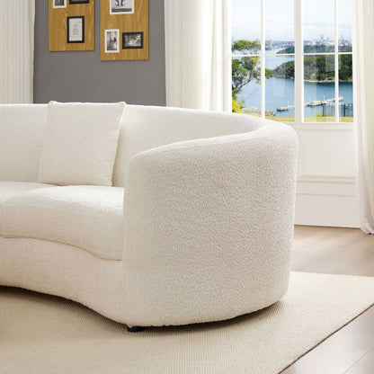 Oversized Curved C - shape Sectional Sofa Anti - scratch couch white - BBTJOINT